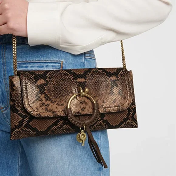 Joan Clutches Snake Print Evening Bag CHS21SSA69896 - Picture 7 of 7